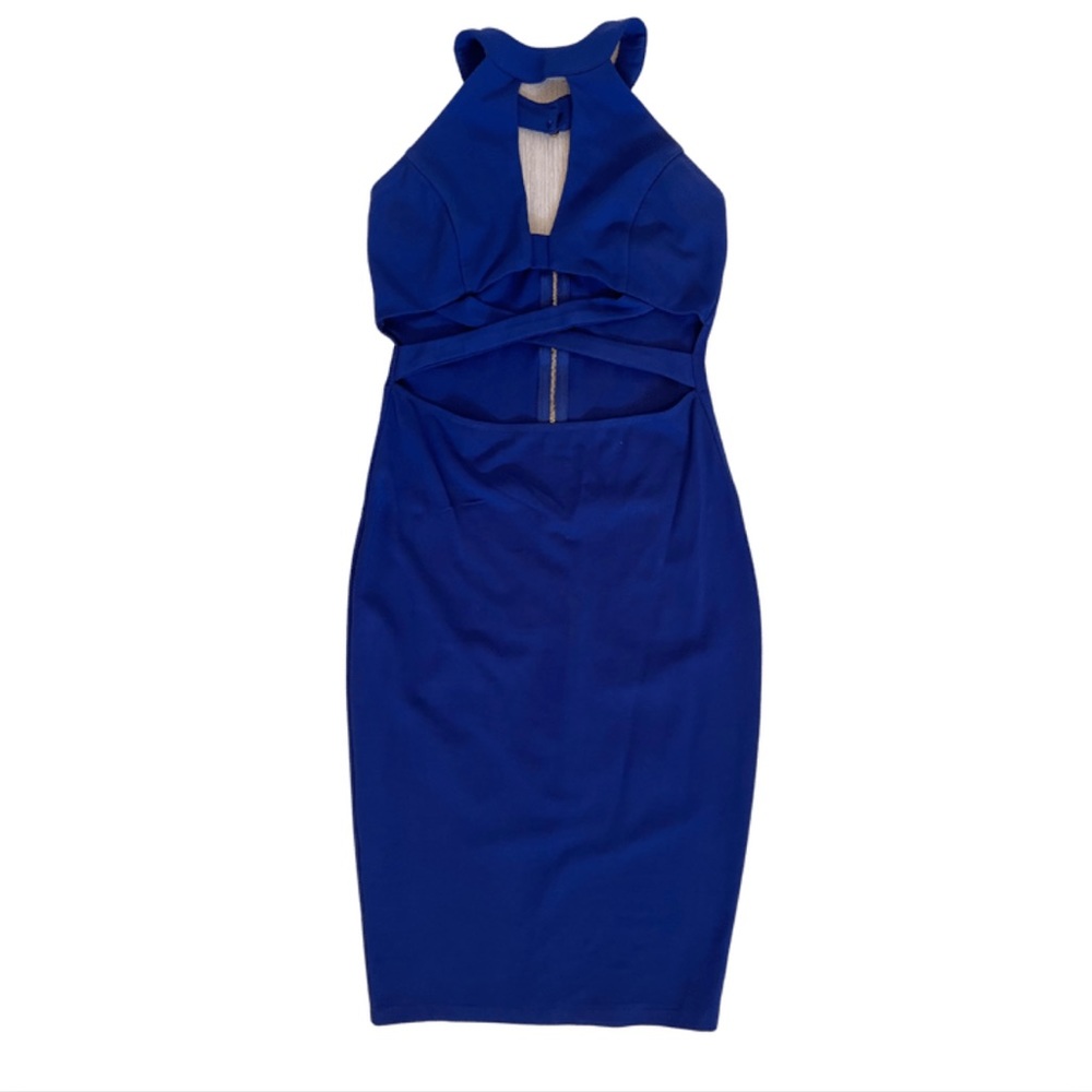 Blue Cutout Mini Dress